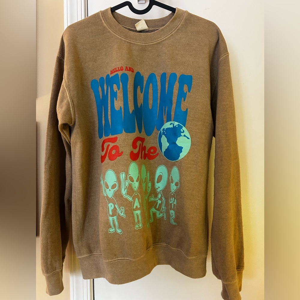Urban Outfitters Welcome To The Earth Graphic Sweatshirt